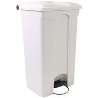 Poubelle plastique agroalimentaire 90 L blanc - Image principale