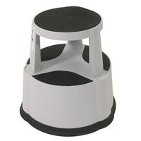 Marchepied mobile pro poly. - 2 marches Gris - Image 2