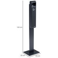 Cendrier mural avec serrure - 3 L gris - Image 7