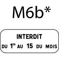 Panonceau pour panneaux de signalisation type B, Classe: 1 - Image principale