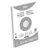 Fiche film bristol quadrillé 5x5 148x210mm blanc non perforé. - Image principale