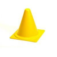 Cône de delimitation de terrain 18 cm pvc jaune - Image principale