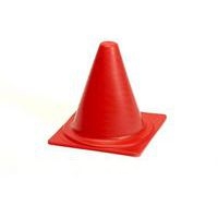 Cône de delimitation de terrain 18 cm pvc rouge - Image principale