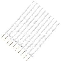 Lot de 10 Piquets plastique standard 138 cm blanc 12 illets par 10 - Image principale