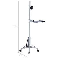 Poste de travail mobile d'ordinateur réglable - Manutan - Image 7