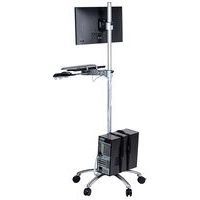 Poste de travail mobile d'ordinateur réglable - Manutan - Image 4