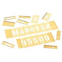 Pochoir en laiton - Jeu de 92 caractères alphanumériques - Image principale