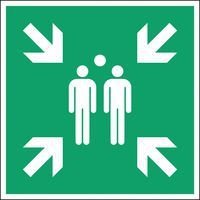 Panneau secours et évacuation carré - Point de rassemblement - Rigide - Image principale