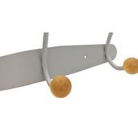 Portemanteau métal et bois, Largeur : 31 cm - Image 3