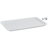 Lot de 12 Plateau HIPS 30 cm HIPS Blanc - Image 2