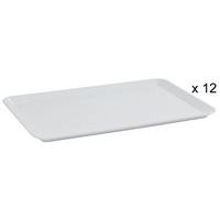 Lot de 12 Plateau HIPS 36 cm HIPS Blanc - Image 2