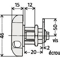 Moraillon porte-cadenas pour vestiaire monobloc multicases - Image 4