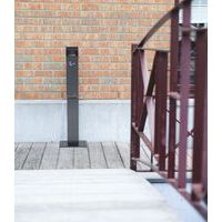 Poteau et base pour cendrier mural 3 L gris - Image 6