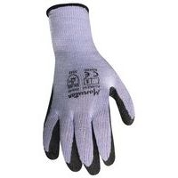 10 paires de gants tricotés enduits latex T10 Bleu/Noir - Image 10