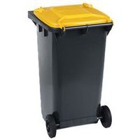 Conteneur mobile tri des déchets - 240 L - Jaune - Manutan - Image 5