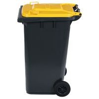 Conteneur mobile tri des déchets - 240 L - Jaune - Manutan - Image 3