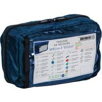 Trousse de secours École grand modèle en tissu vert - Image principale