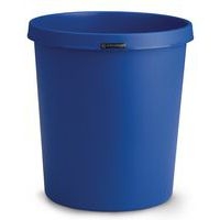 Corbeille ronde à papier en plastique - 30 L Bleu - Image principale