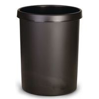 Corbeille ronde à papier en plastique - 45 L Noir - Image principale