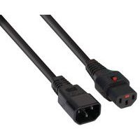 Rallonge d'alimentation C14 / C13 à verrouillage noire 1,0 m - Image principale