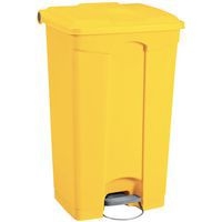 Poubelle plastique agroalimentaire 90 L jaune - Image principale