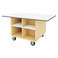 Ilot Wallis ONE LudiKid mélaminé bouleau-blanc-mobile- Manutan Expert - Image principale