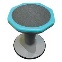 Tabouret Mogoo réglable en hauteur par vérin à gaz piètement gris/assise verte - Image 5