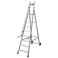 Escabeau Mayorà avec rampe de sécurité et roues - 5 à 9 marches - Facal - Image 3