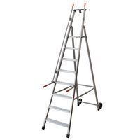 Escabeau Mayorà avec rampe de sécurité et roues - 5 à 9 marches - Facal - Image 4