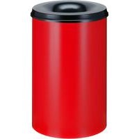 Poubelle à papier anti-feu - 110 L, Couvercle coloris : Noir, Coloris : Rouge - Image principale