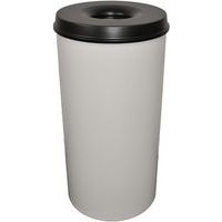 Poubelle à papier anti-feu - 50 L, Couvercle coloris : Noir, Coloris : Gris - Image principale