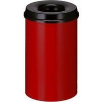 Poubelle à papier anti-feu - 20 L, Couvercle coloris : Noir, Coloris : Rouge - Image principale