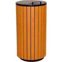 Poubelle d'extérieur 90 L Look Bois - Image principale