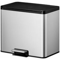 Poubelle à pédale Essential Recycler Step Bin 15+15 L inox m - Image principale