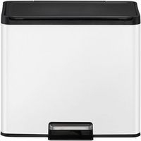 Poubelle à pédale Essential Recycler Step Bin 20+9 L blanc - Image principale