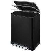 Poubelle à pédale E-Cube rectangulaire - 50 L, Matériau : Acier - Image 3