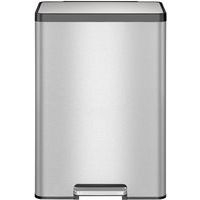 Poubelle à pédale Ecocasa II Recycling Step Bin 20+20 L inox - Image 2
