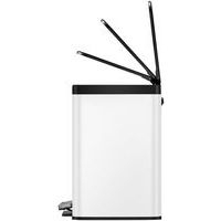 Poubelle à pédale Essential Recycler Step Bin 15+15 L blanc - Image 6