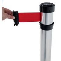 Poteau chromé à sangle -  2 m - Aluminium - Manutan Expert - Image 7