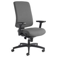 Fauteuil de bureau Oria pied noir avec accoudoirs GGI - Image 2