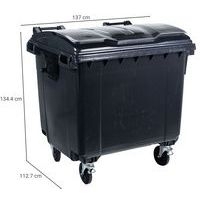 Conteneur à déchet - 1100 L Gris - Image 8