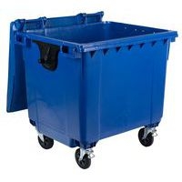 Conteneur à déchet 4 Roues Bleu - 1100L - Mobil Plastic - Image 8