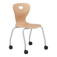 Chaise Mahia2 4 pieds roulettes coque bois T6 - Manutan Expert - Image principale