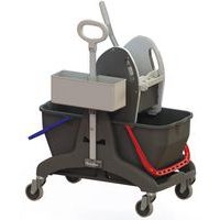 Chariot de lavage 2 x 15 L avec bac produit Presse et Poignée latérale - Image 9