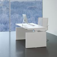 Piétement panneau fermé court 70 cm - Blanc - Vendu à l'unité - Image 4