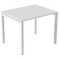 Bureau droit Kelli ergonomique à manivelle Blanc 100 cm - Image principale