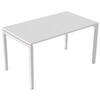 Bureau droit Kelli ergonomique à manivelle Blanc 140 cm - Image principale