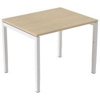 Bureau droit Kelli ergonomique à manivelle Chêne 100 cm - Image principale