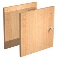 Porte pour meuble de rangement Maxicube - Aluminium/Hêtre - lot de 2 - Image 2