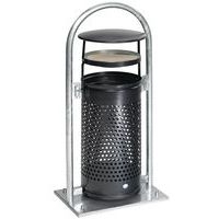 Poubelle support lyre - Galvanisé - 60 L - Image 2